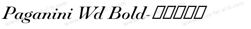 Paganini Wd Bold字体转换